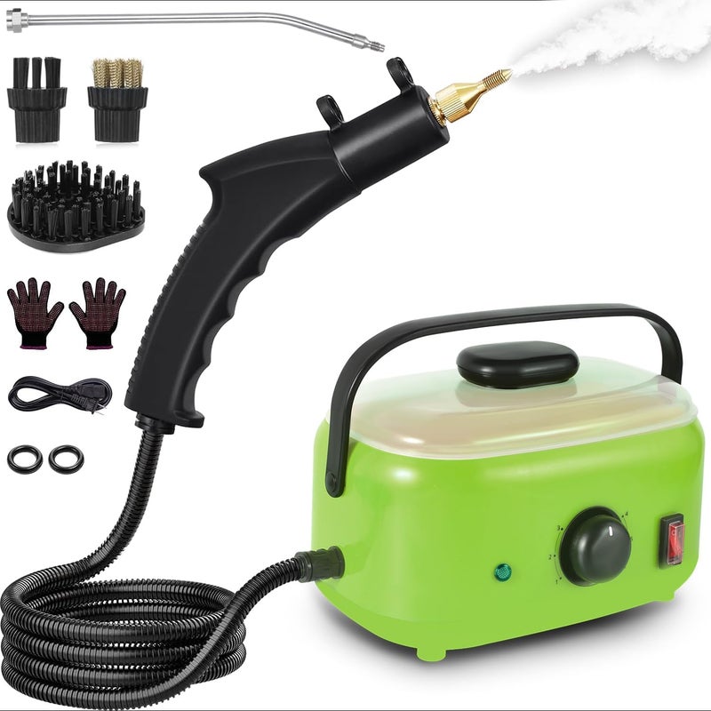 Flgocexs Steam Cleaner for Home,2500W Pressurized Steam Cleaner with 3 Brush Heads Portable Steamer for Cleaning Multi Surface Steam Cleaners with 2L Tank for Floor Car Carpet Upholstery - Image 1